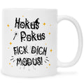 Bedruckte Tasse mit Spruch Hokus Pokus
