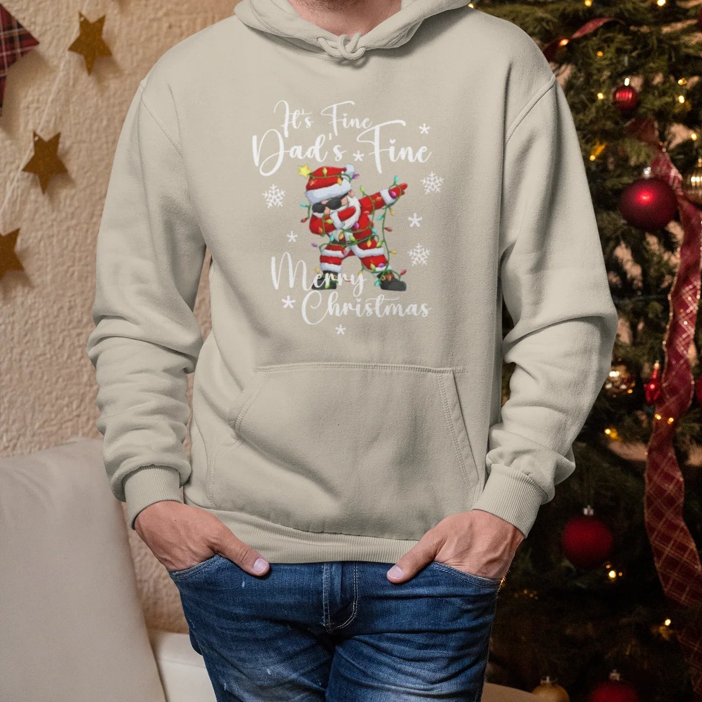 PAPA Hoodie Christmas DAD'S FINE