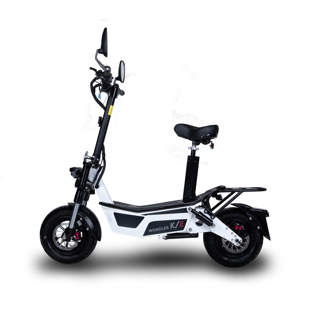 WANDLER L/E Perlweiß – 20 km/h Elektroroller mit Sitz