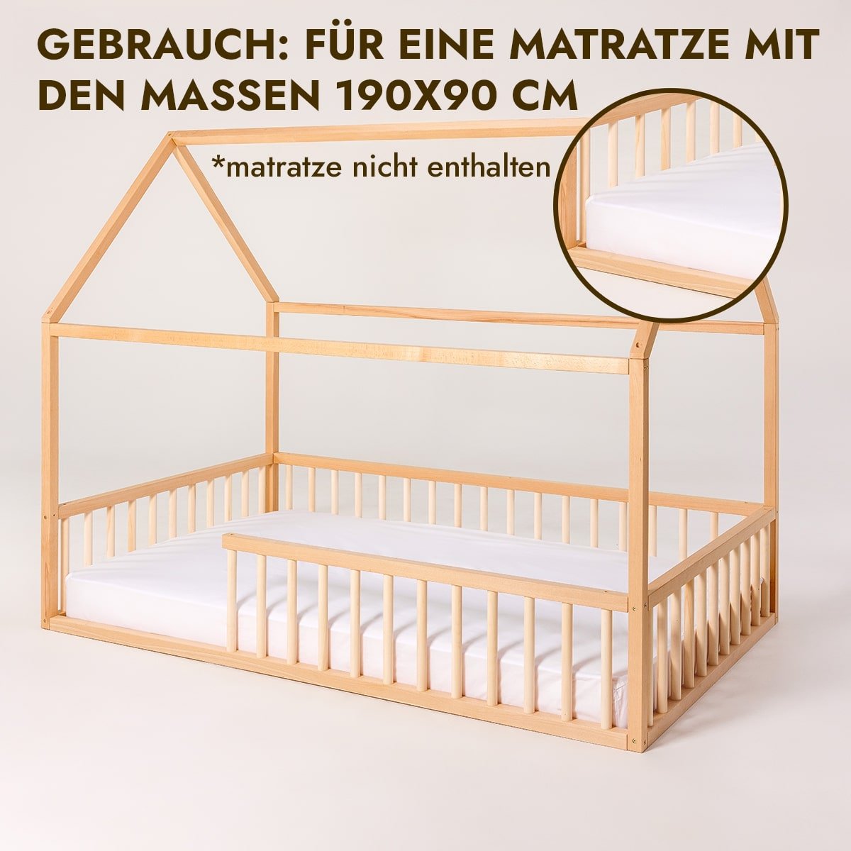 Hausbett Montessori für Kinder und Kleinkinder ab 1 Jahr