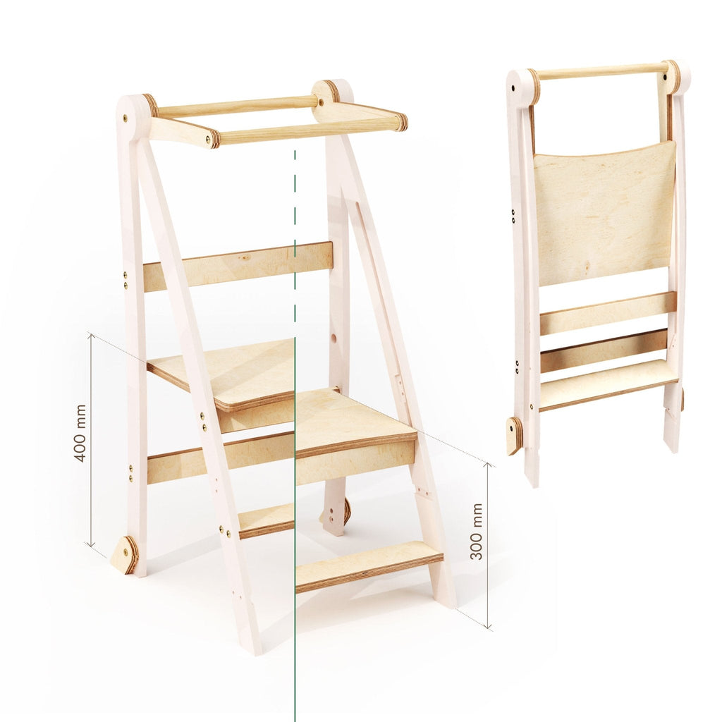 Montessori Lernturm - Höhenverstellbarer Kinderstuhl