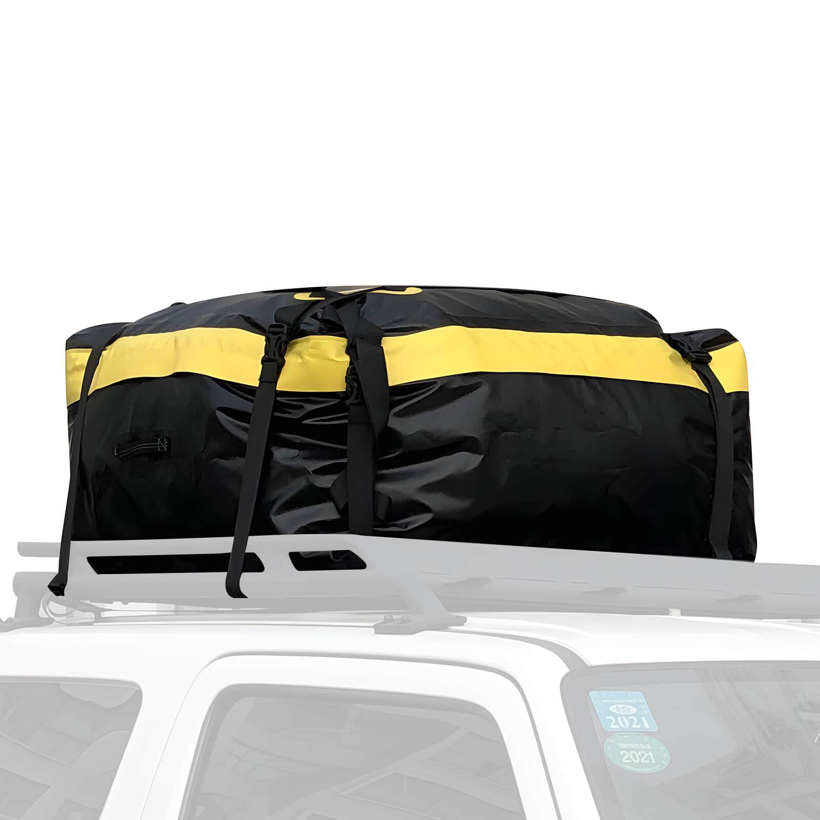 ROCKBROS Dachbox für Auto Wasserdicht Dachgepäckträger 300L mit 8 Zurrgurten