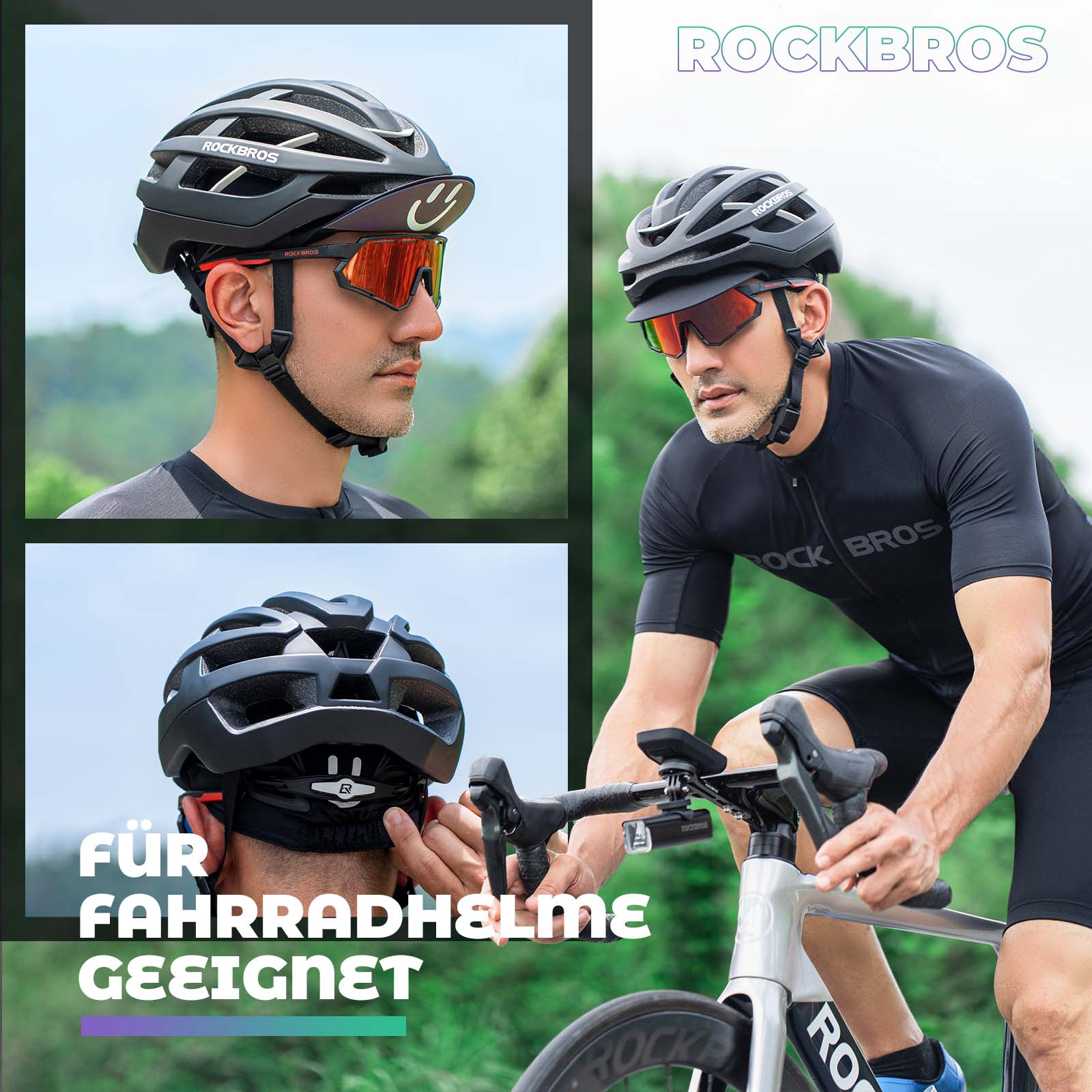 ROCKBROS Fahrrad Kappe Sommer Anti-Schweiß Leichte Radmütze Unisex