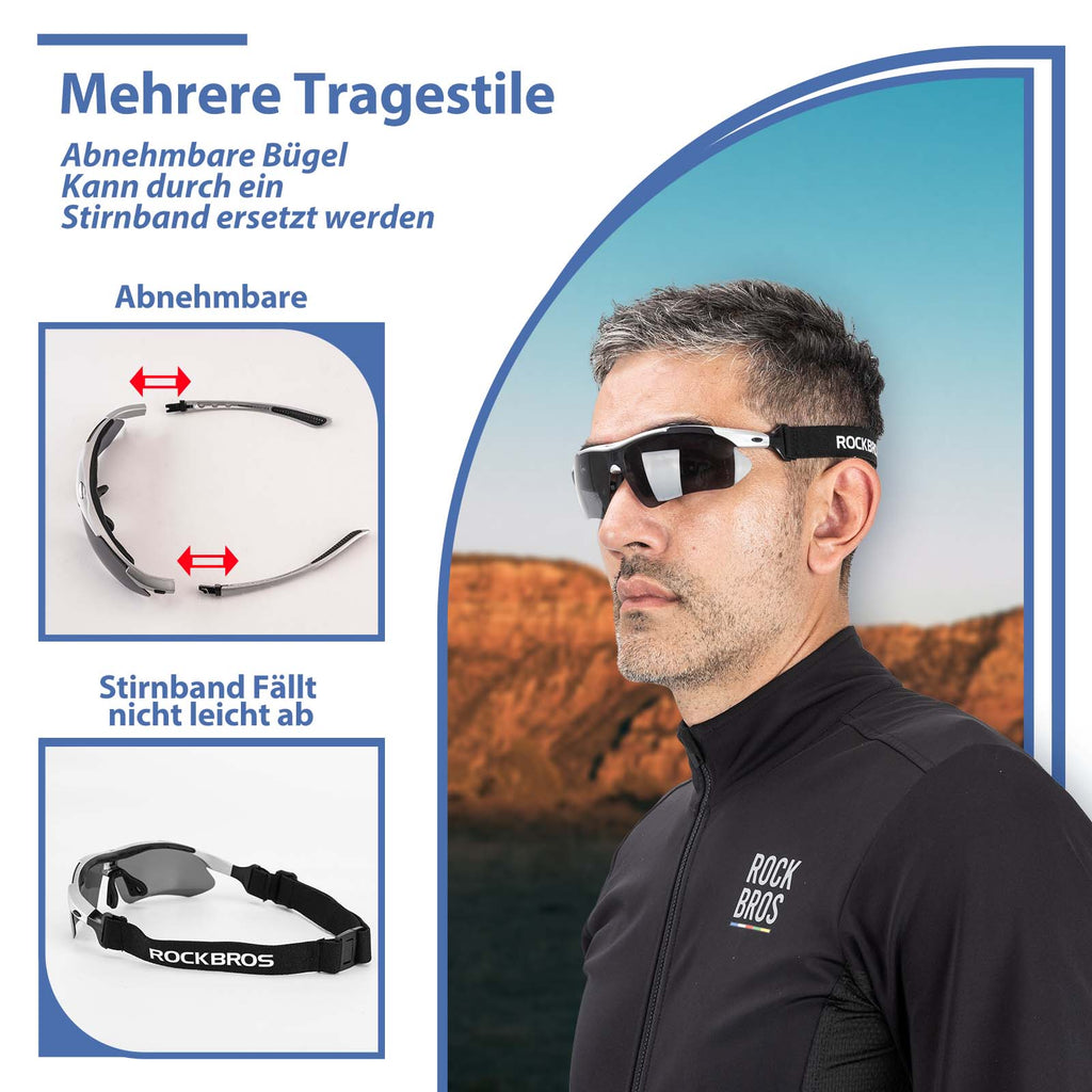 Adaptive Selbsttönende Sportsonnenbrille (UV400)