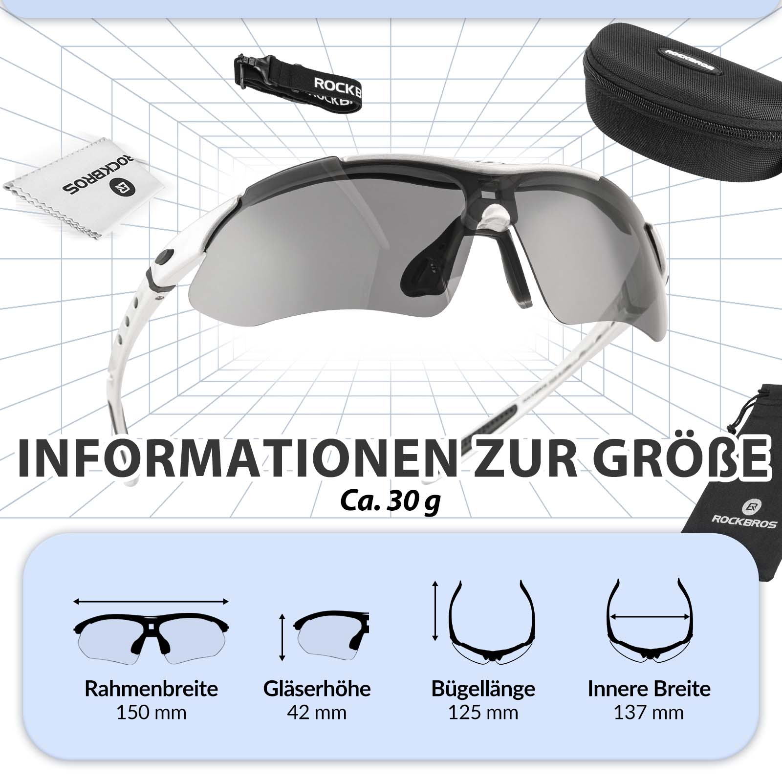 Adaptive Selbsttönende Sportsonnenbrille (UV400)