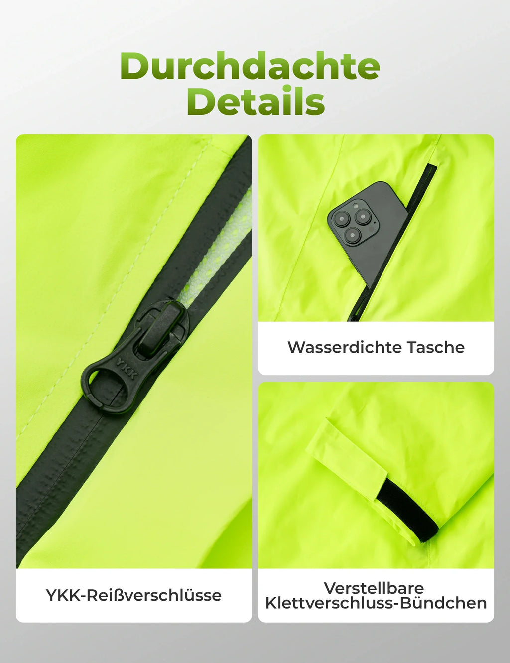 ROCKBROS Fahrradjacke Herren Wasserdicht Atmungsaktiv