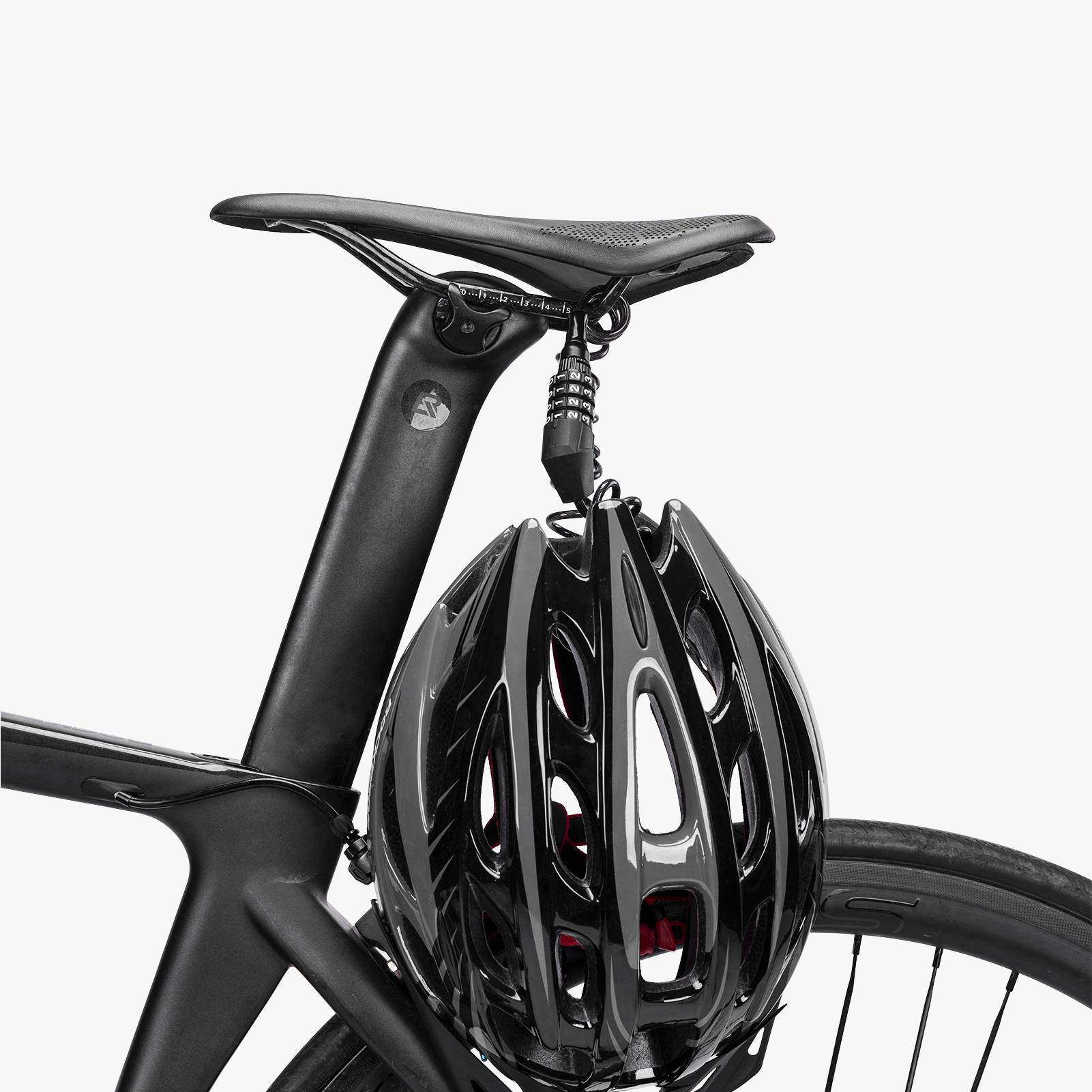 ROCKBROS Fahrradschloss Zahlenschloss  Helmschloss mit 4-stellig Code max. 150 cm