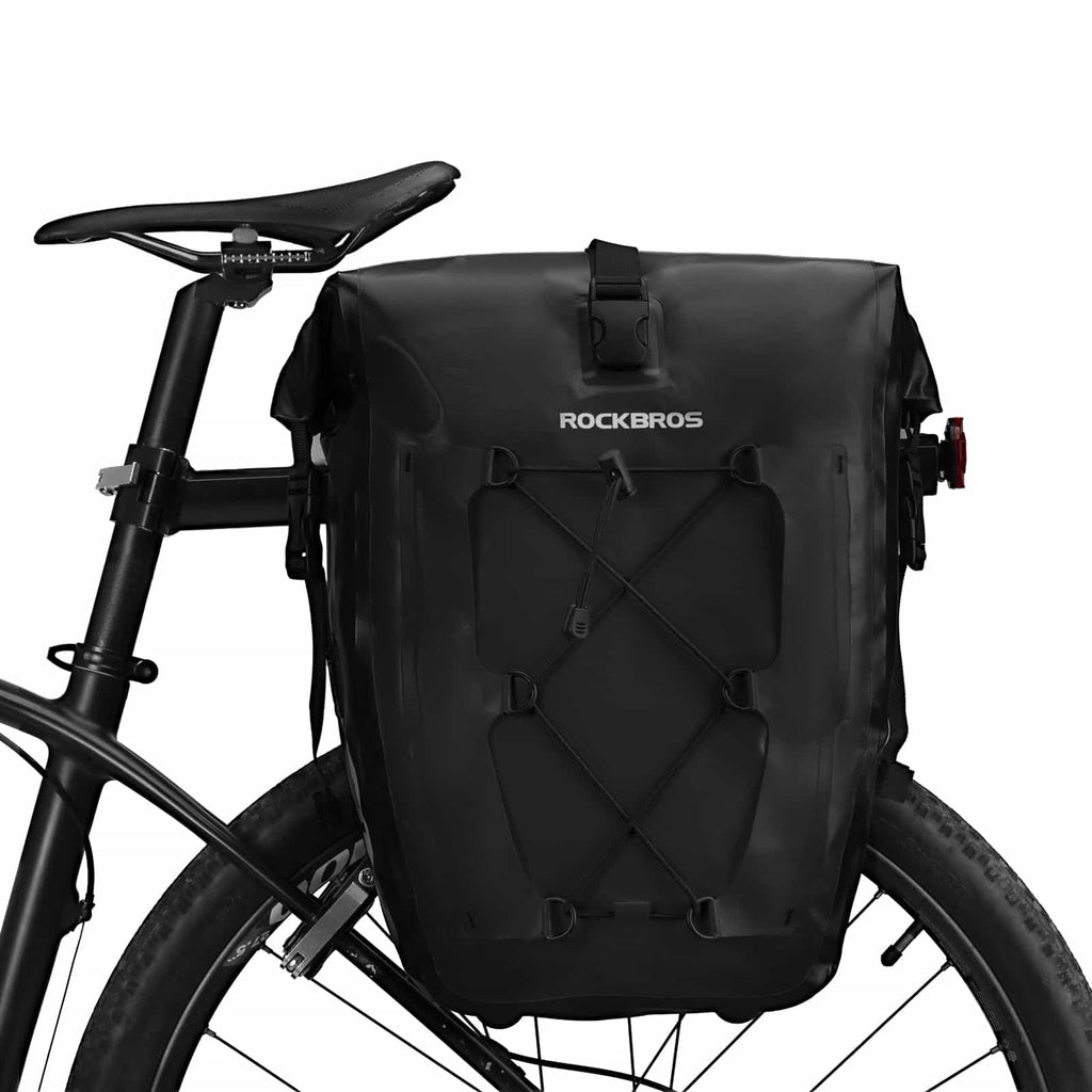 ROCKBROS Gepäckträgertasche 25L-32L 100 % wasserdicht mit Tragegriff