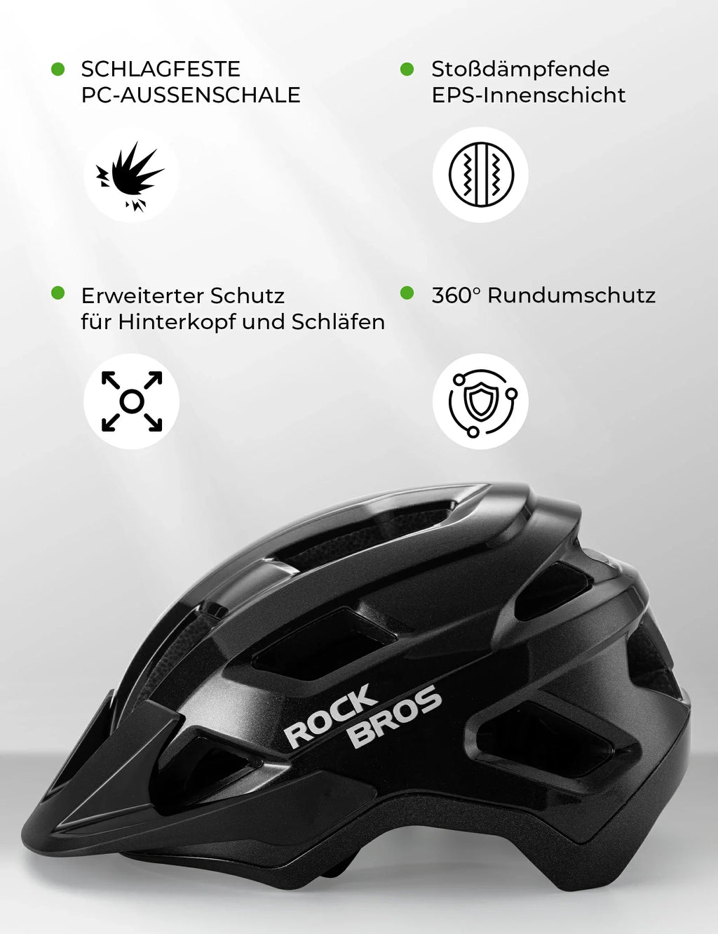 ROCKBROS Kinder Fahrradhelm mit Abnehmenbarem Visie für MTB, BMX Downhill