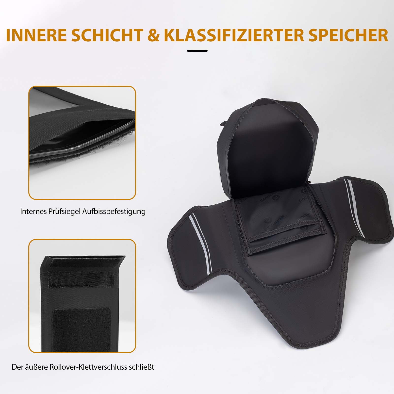 ROCKBROS Motorrad Tankrucksack Wasserdichter Magnet Tanktasche Schwarz