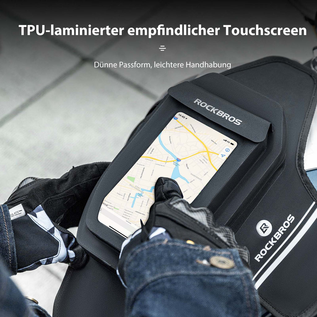 ROCKBROS Motorrad Tankrucksack Wasserdichter Magnet Tanktasche Schwarz