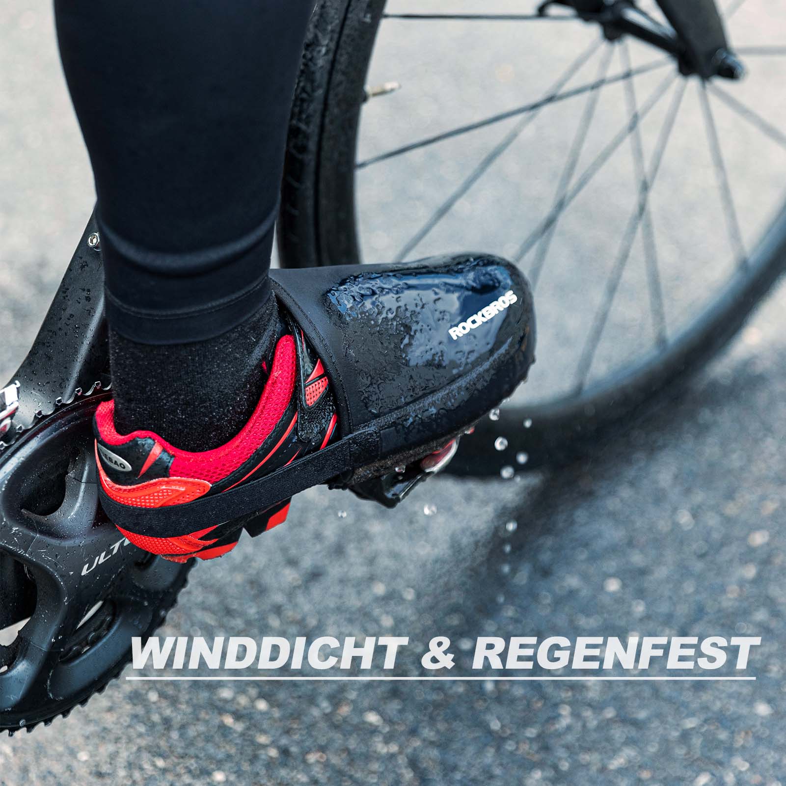 ROCKBROS Radsport Überschuhe Wasserabweisend Kevlar Fahrrad Shoe Cover