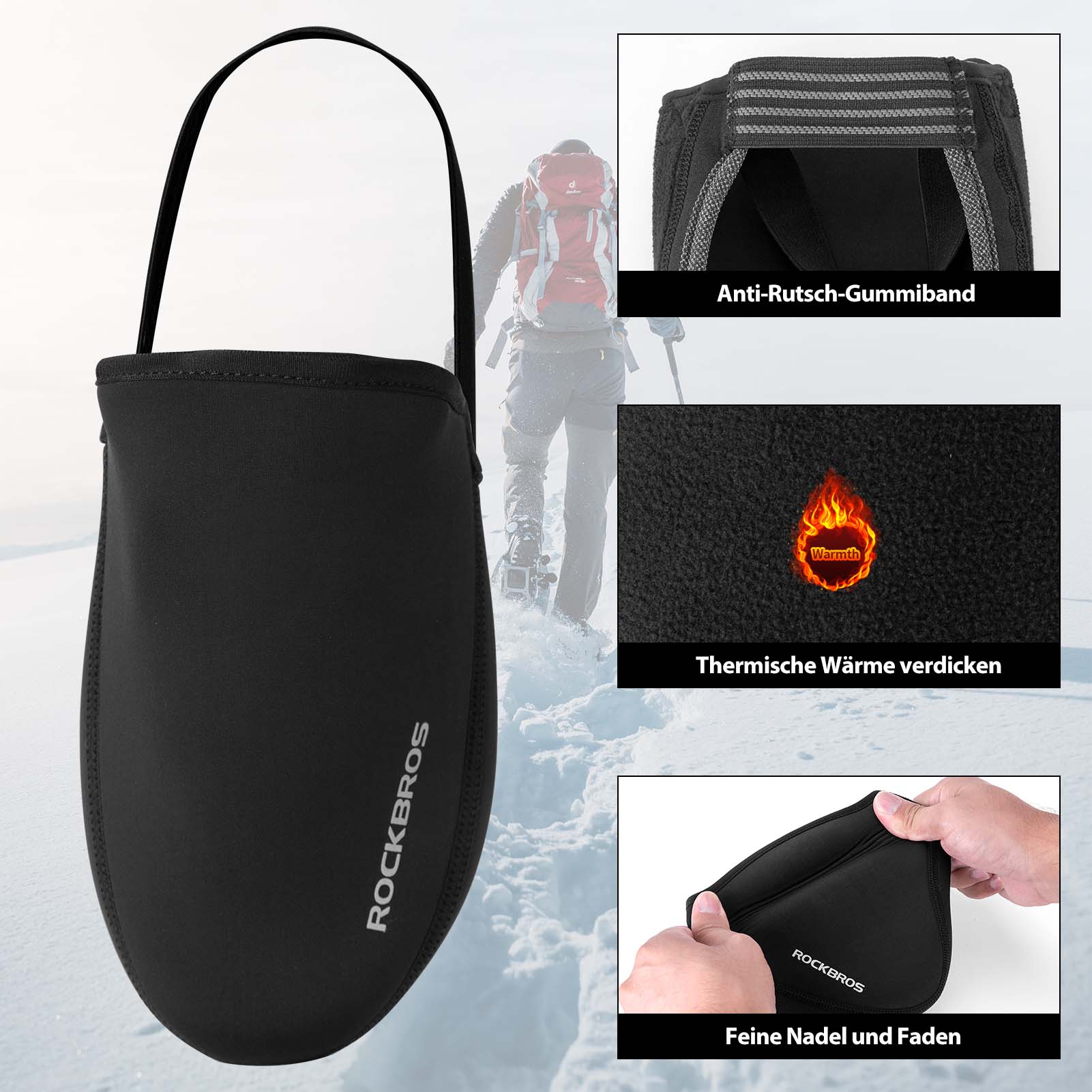 ROCKBROS Radsport Überschuhe Wasserabweisend Kevlar Fahrrad Shoe Cover