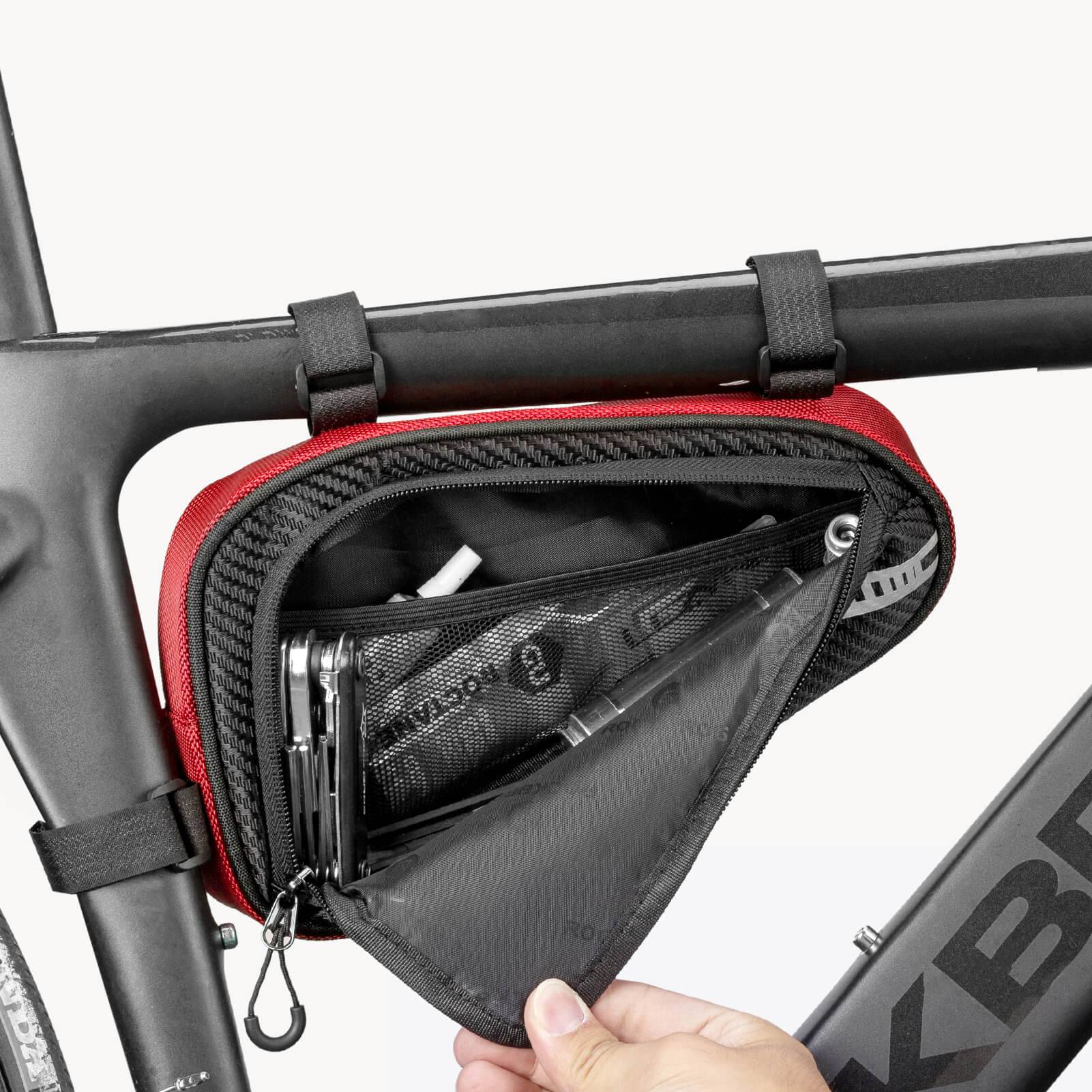 ROCKBROS Rahmentasche wasserdicht Dreieckstasche für MTB & Rennräder 1,2L