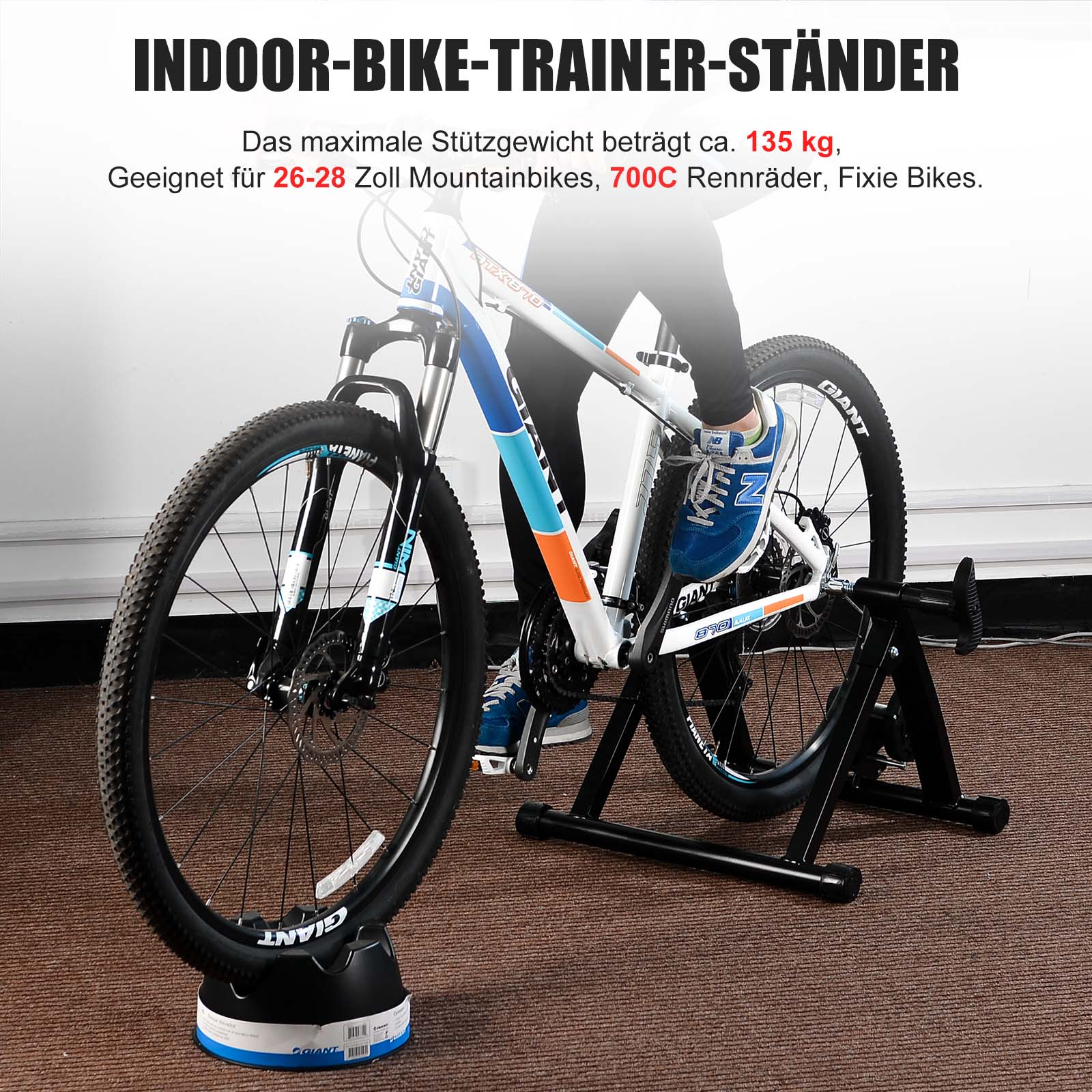 ROCKBROS Rollentrainer Magnetisches Indoor-Bike-Trainingsgerät Faltbar