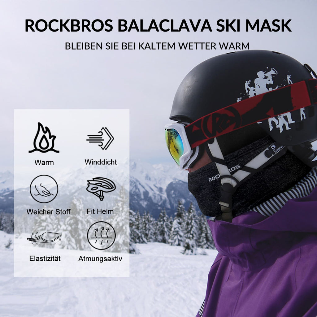 ROCKBROS Sturmhaube 2er Set Herbst Winter Balaclava für Outdoorsports Unisex