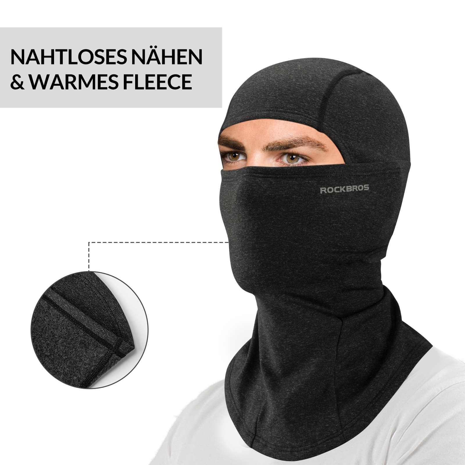 ROCKBROS Sturmhaube 2er Set Herbst Winter Balaclava für Outdoorsports Unisex