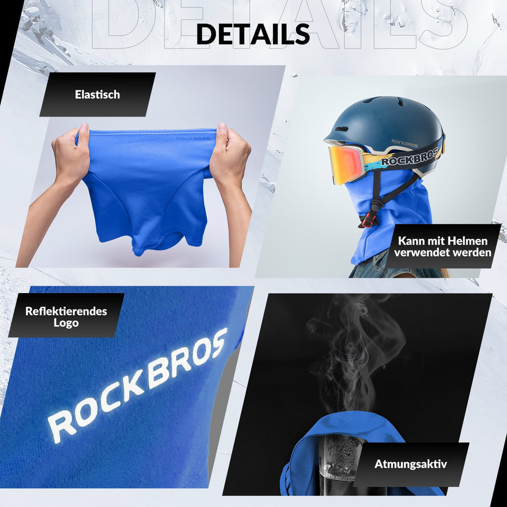 ROCKBROS Sturmhaube 2er Set Herbst Winter Balaclava für Outdoorsports Unisex