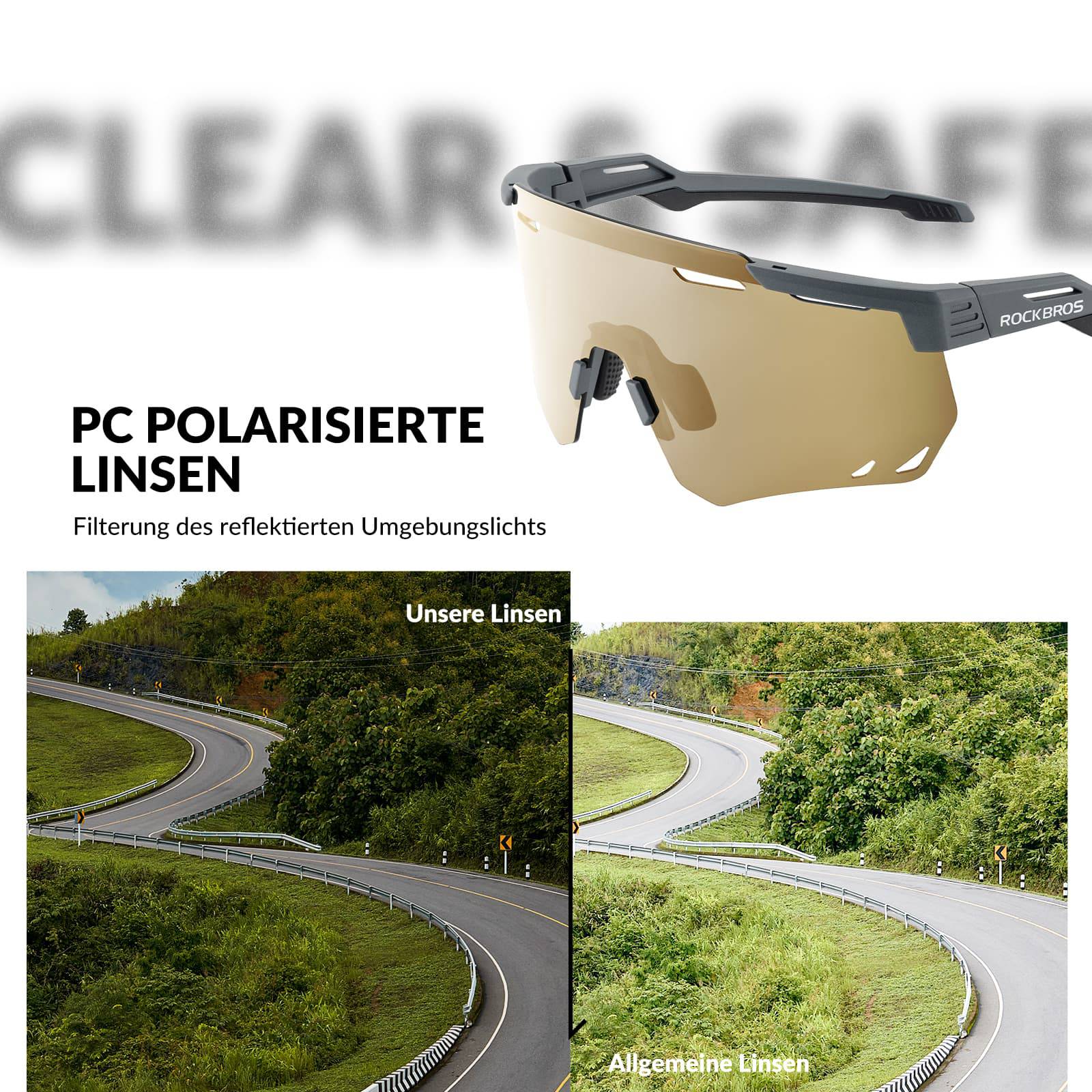 Ultraleichte und Selbsttönende Fahrradbrille (UV400)