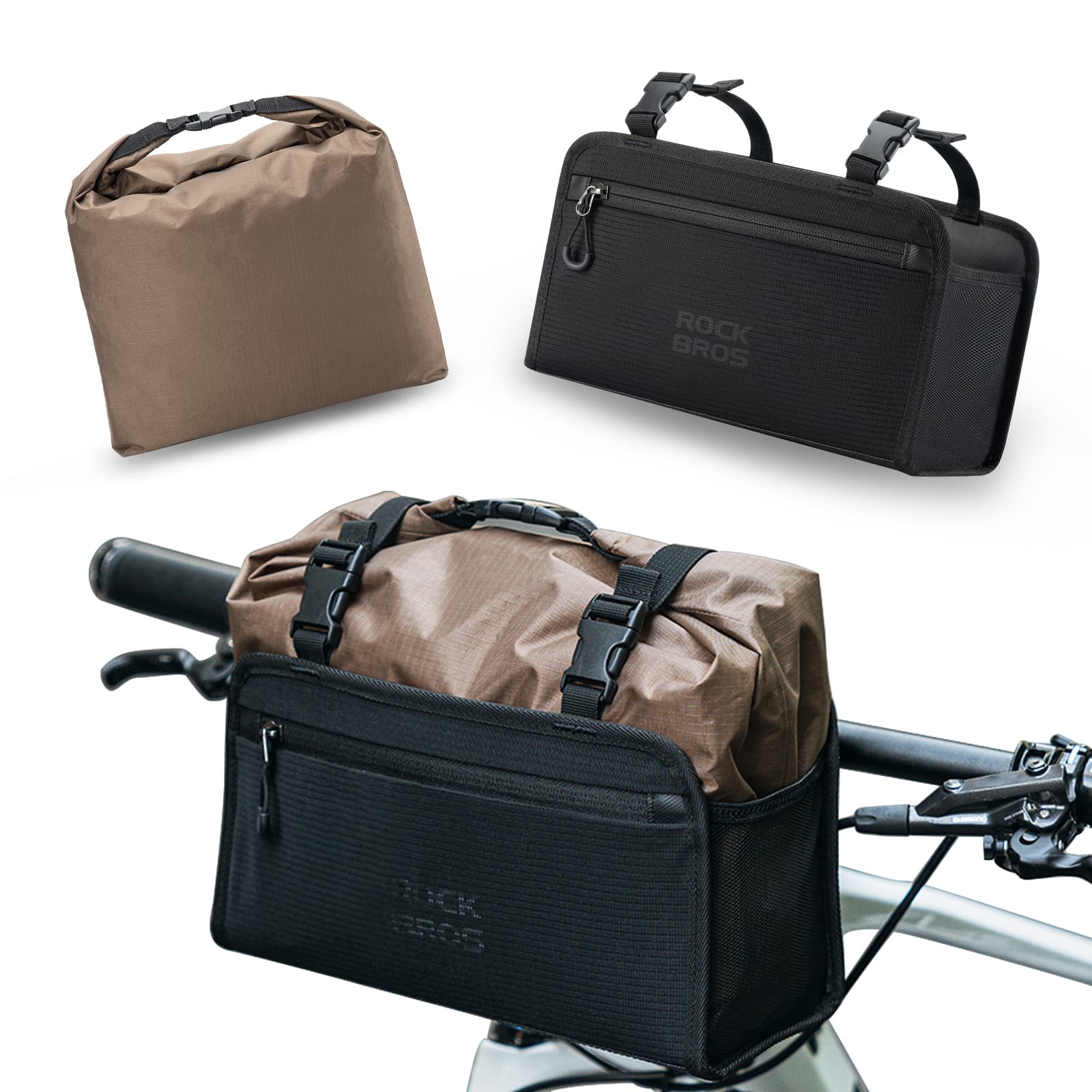 ROCKBROS Wasserdicht Lenkertasche Abnehmbar Fahrradkorb ca.5,5L