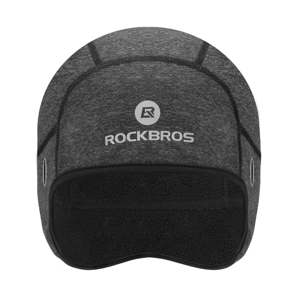 ROCKBROS Winter Fahrrad Mütze Winddicht Helmmütze mit Brillenlöcher