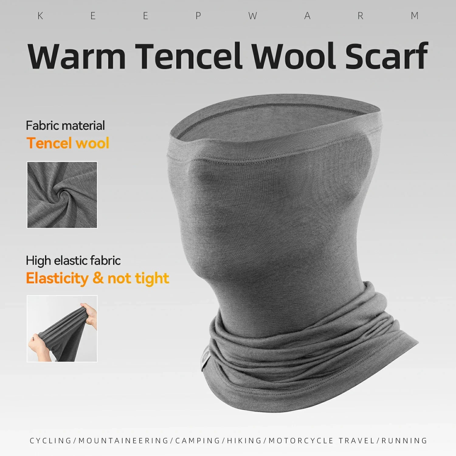 ROCKBROS Winter Thermo Halstuch aus Wolle Schlauchtuch