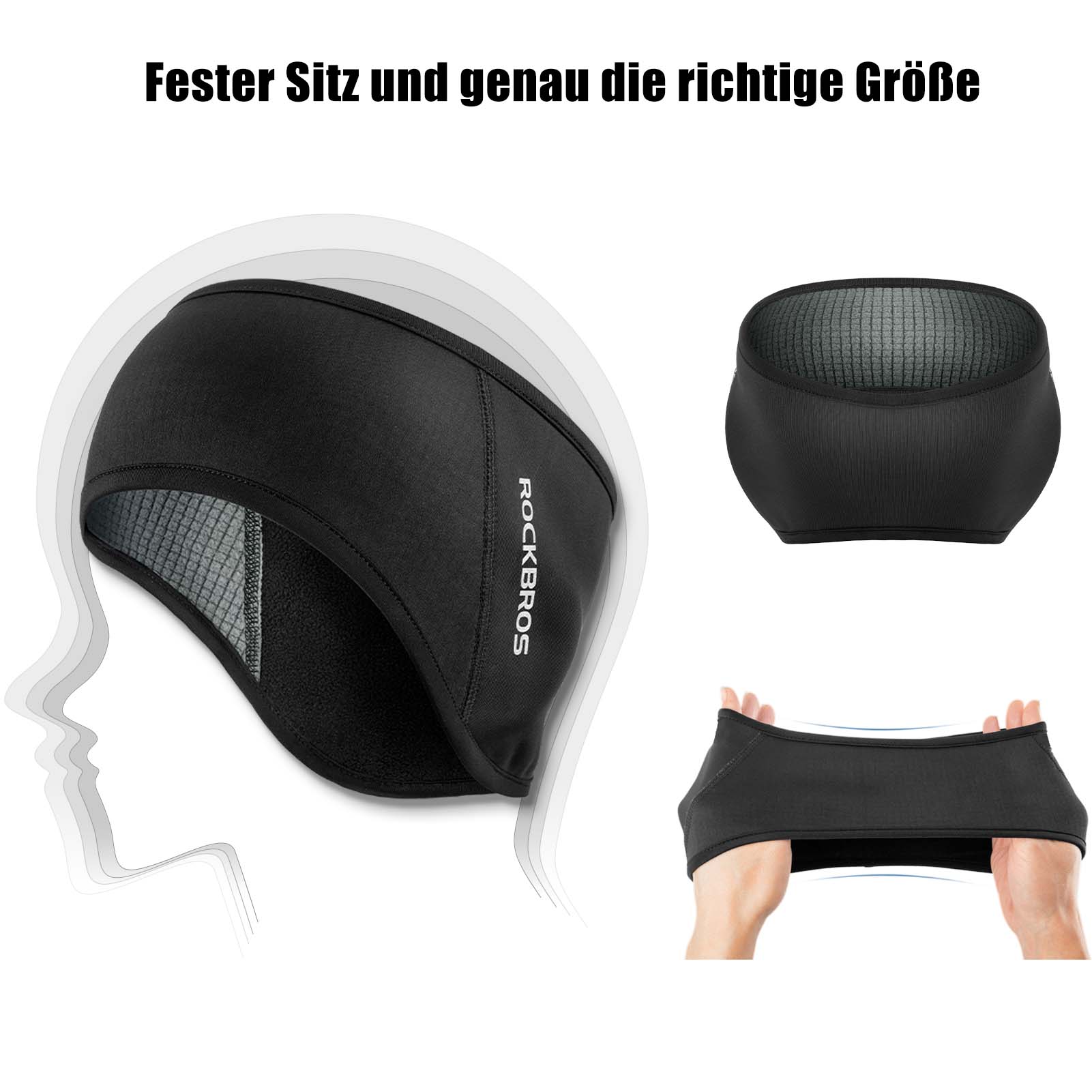 ROCKBROS Winter Thermo Radfahren Ohrwärmer Stirnbänder für Männer Frauen