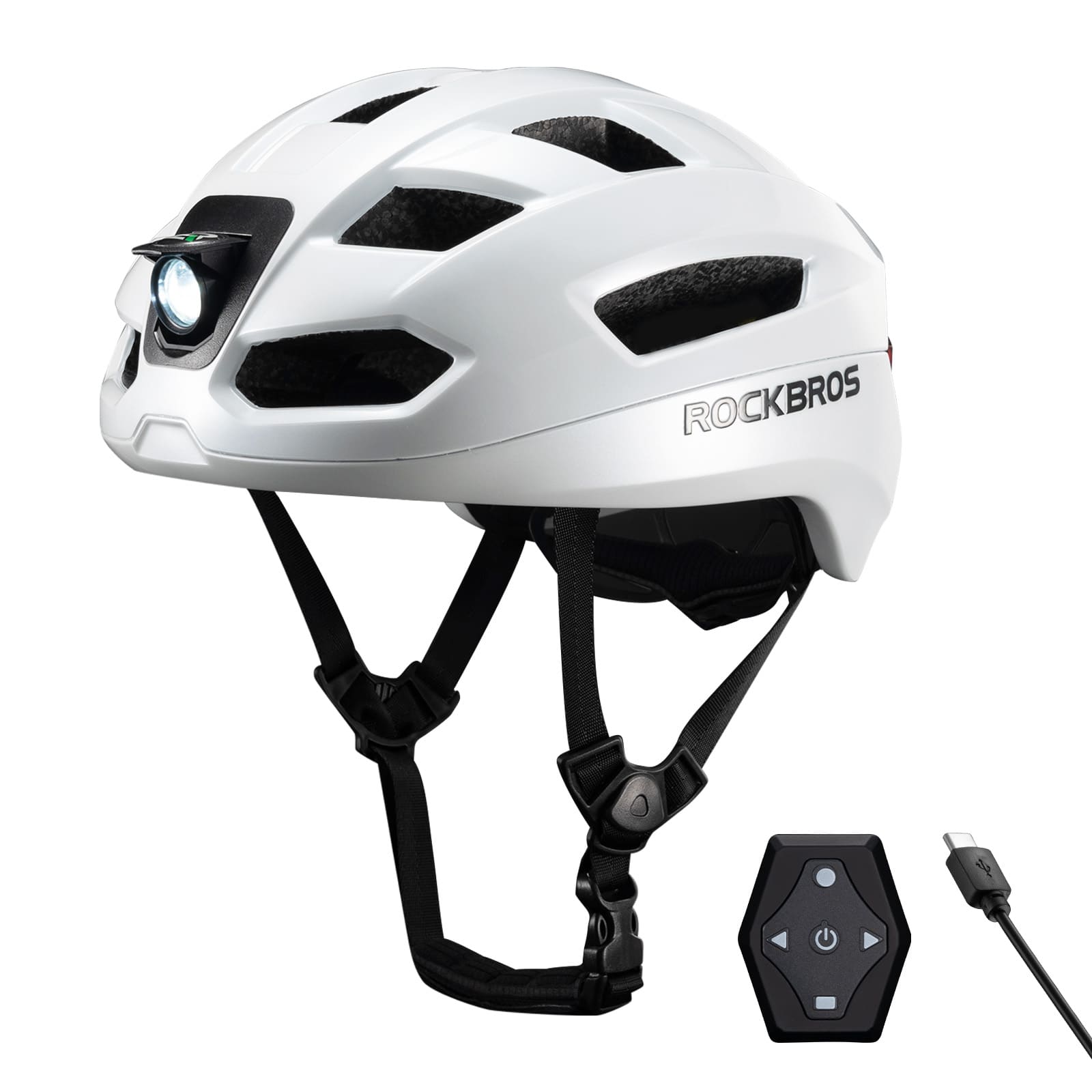Fernsteuerbarer Smart Fahrradhelm mit Licht