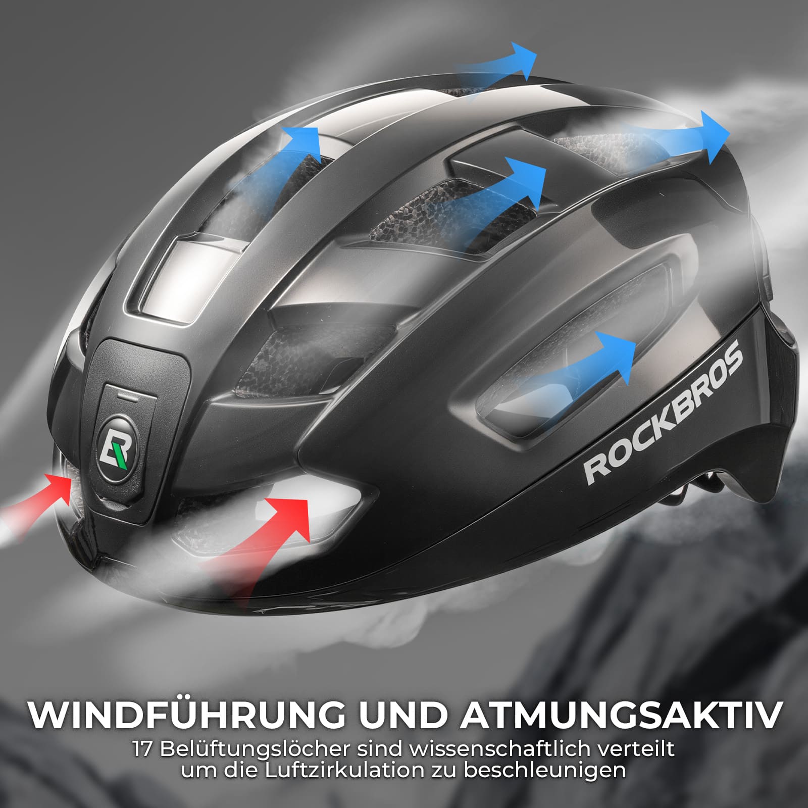Fernsteuerbarer Smart Fahrradhelm mit Licht