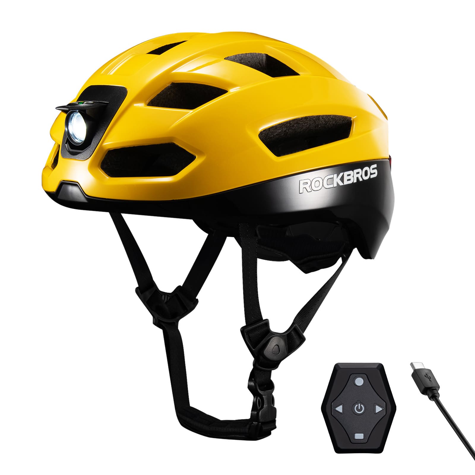 Fernsteuerbarer Smart Fahrradhelm mit Licht