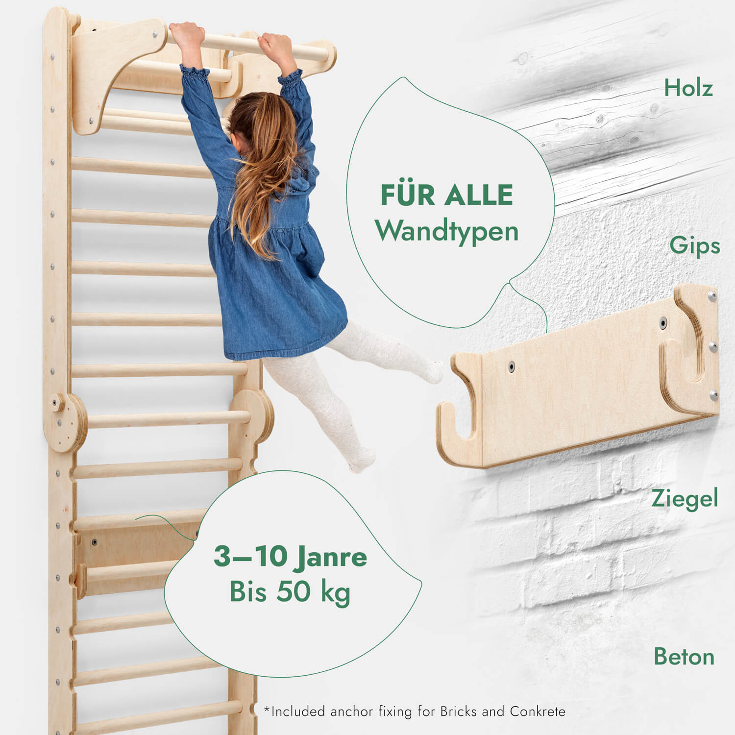Sprossenwand-Ergänzung für Kletterdreieck
