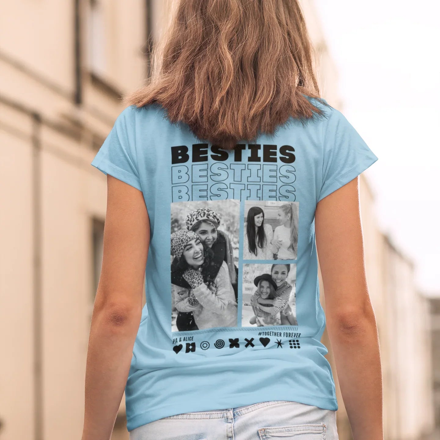 BESTIES T-Shirt mit Euren Fotos personalisiert