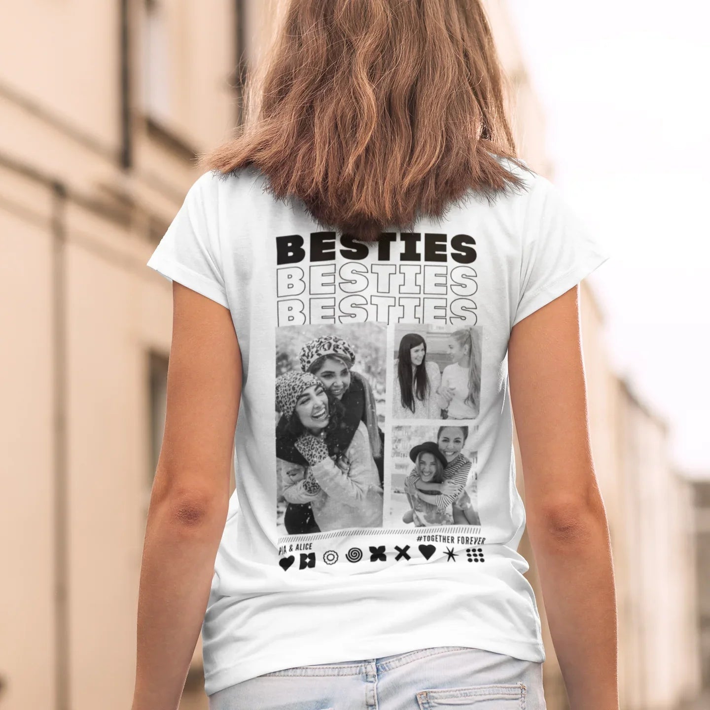 BESTIES T-Shirt mit Euren Fotos personalisiert