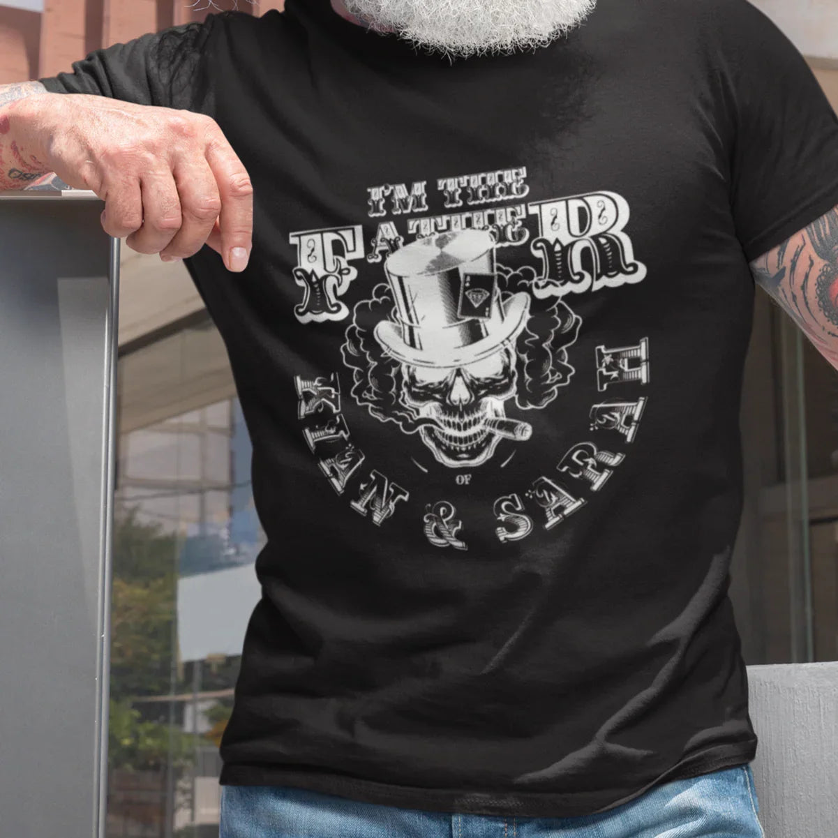 PAPA T-Shirt SKULL personalisiert