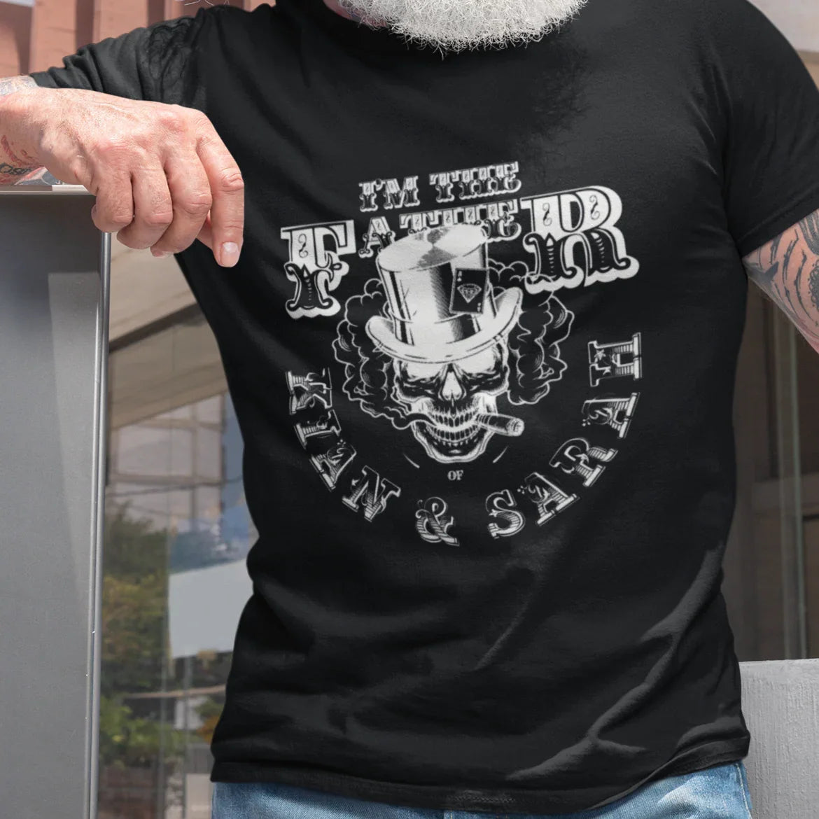 PAPA T-Shirt SKULL personalisiert