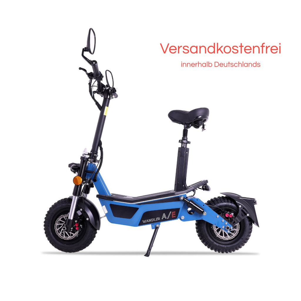 WANDLER A/E Blau – Allrad Elektroroller 45 km/h mit Straßenzulassung