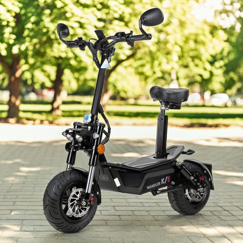 WANDLER K/E Schwarz – Elektroroller 45 km/h mit Sitz